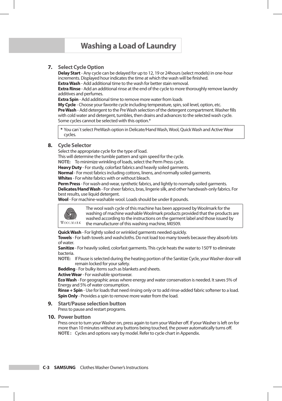 Washing a load of laundry | Samsung SilverCare Washer User Manual | Page 14 / 32