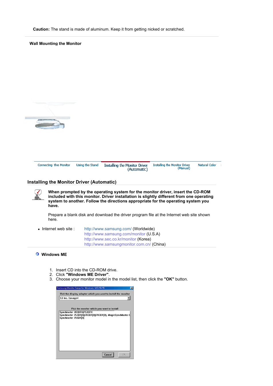 Installing the monitor driver(automatic) | Samsung 173P Plus User Manual | Page 15 / 57