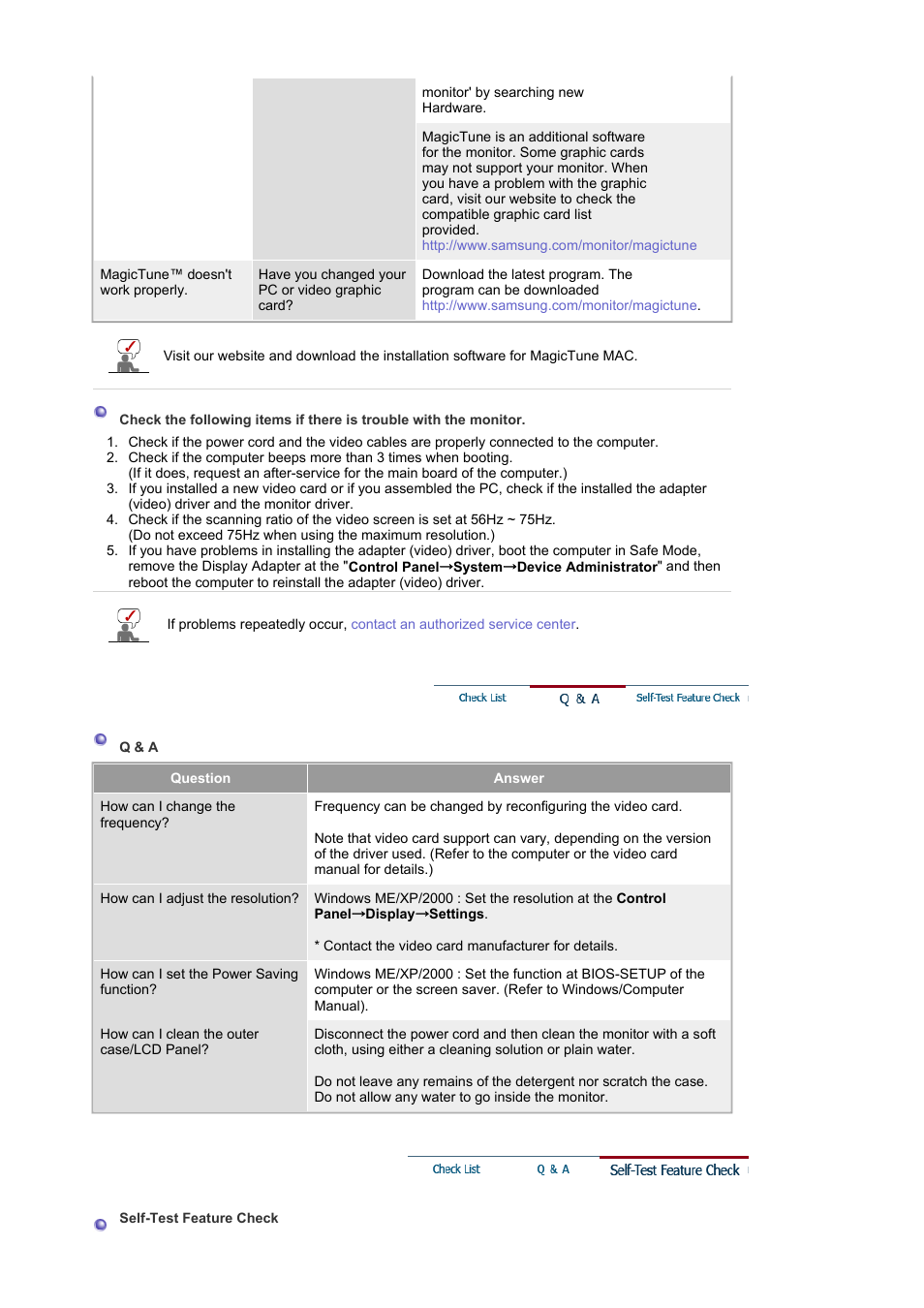 Q & a | Samsung 173P Plus User Manual | Page 43 / 57