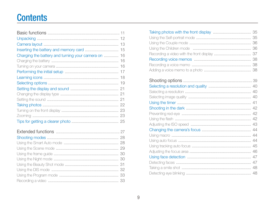 Samsung TL205 User Manual | Page 10 / 100