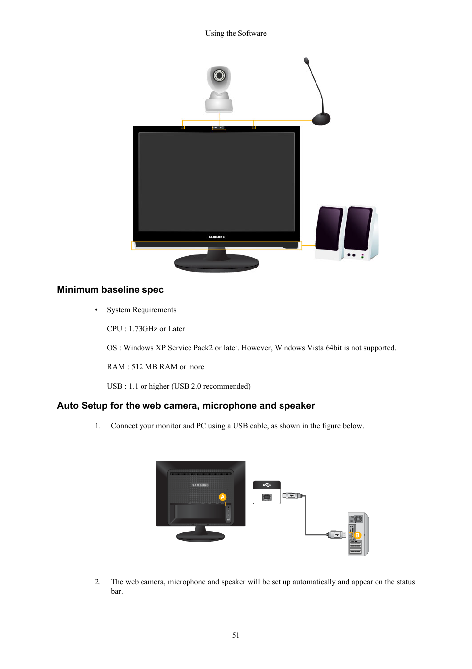 2063uw, Minimum baseline spec | Samsung 2063UW User Manual | Page 52 / 147