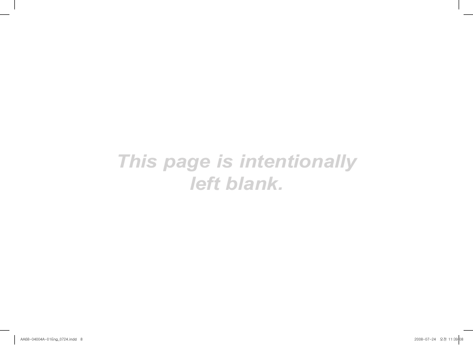 This page is intentionally left blank | Samsung 2AM0 User Manual | Page 8 / 8
