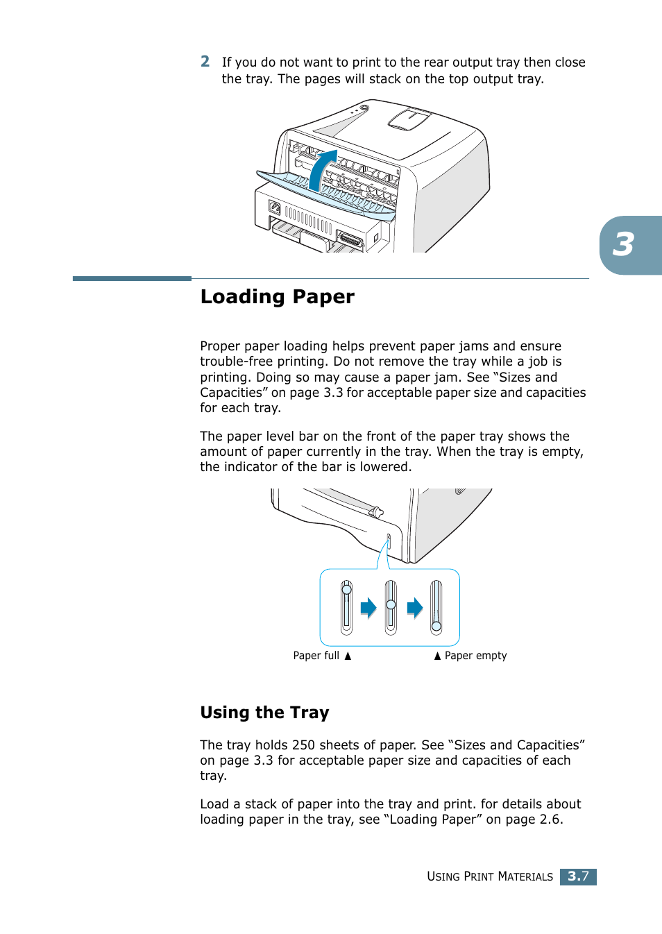 Loading paper, Using the tray | Samsung ML-1520P User Manual | Page 48 / 140