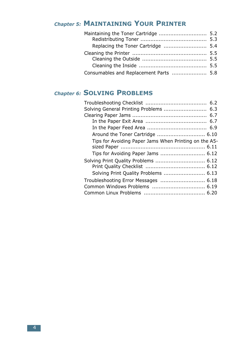 Samsung ML-1520P User Manual | Page 5 / 140