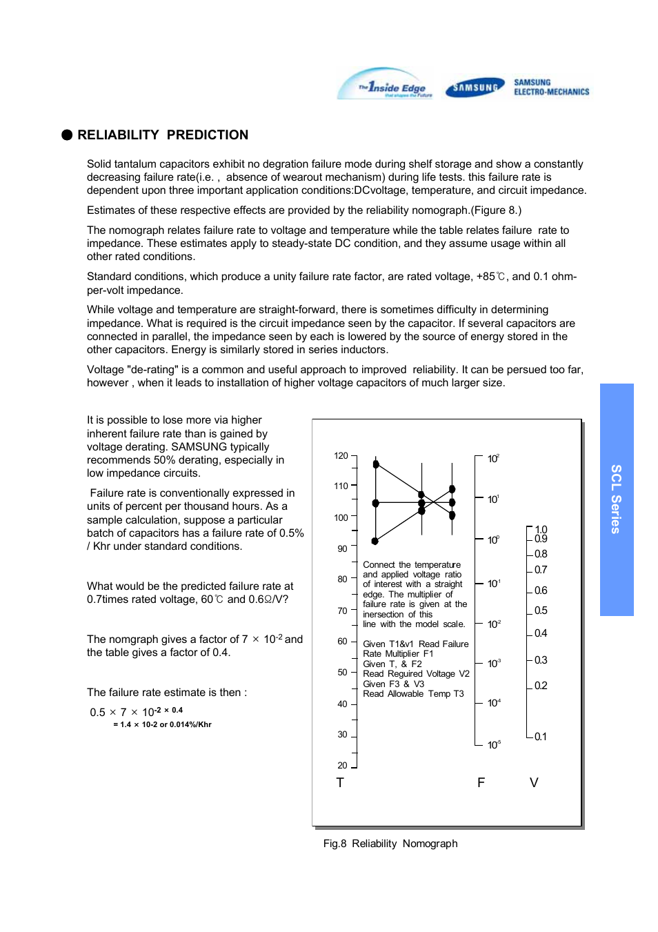 Scl series ● reliability prediction, Tf v | Samsung SCLSeries User Manual | Page 20 / 23