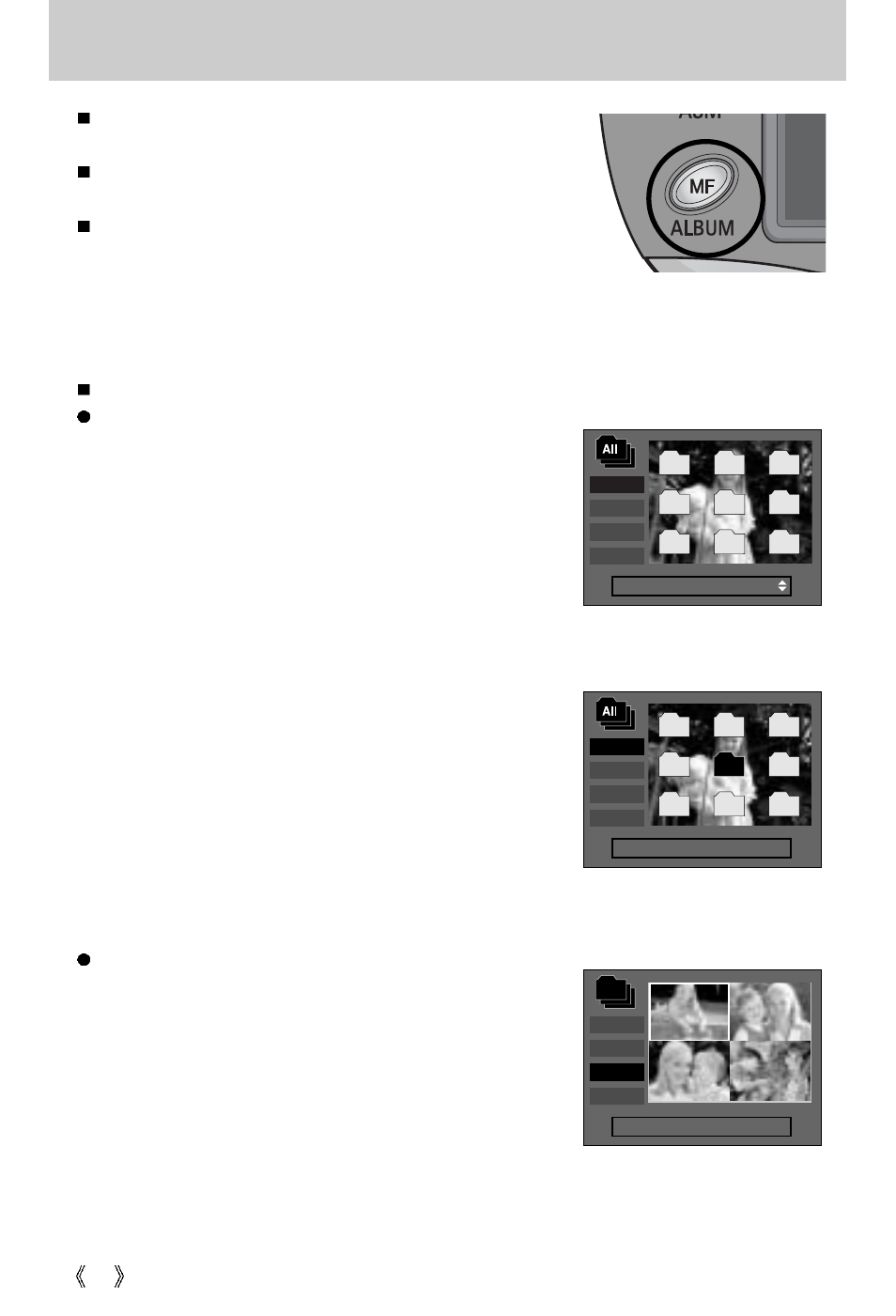 Album button (mf button) | Samsung Digimax V10 User Manual | Page 70 / 136