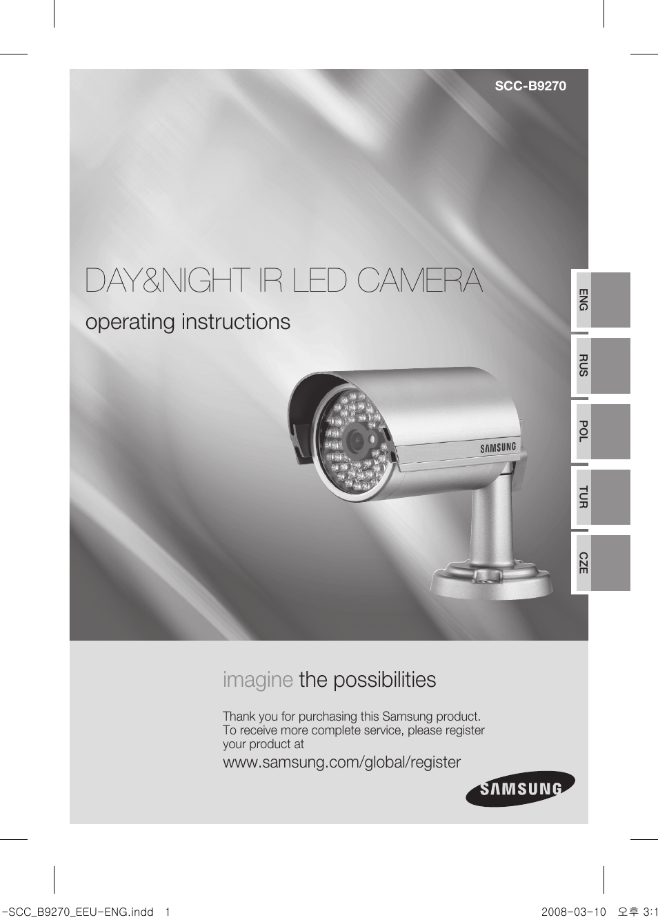 Samsung SCC-B9270 User Manual | 10 pages