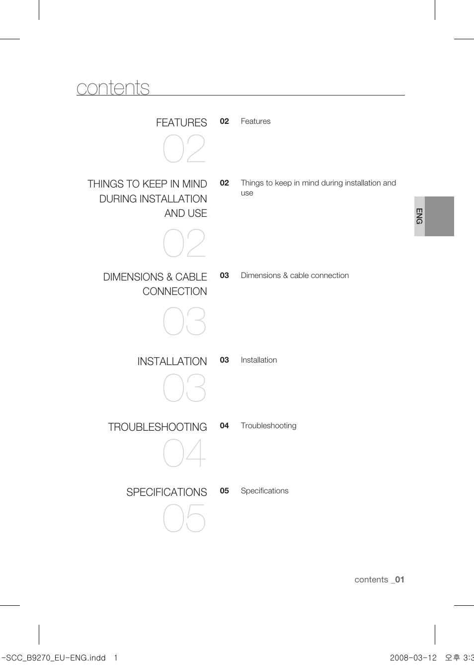 Samsung SCC-B9270 User Manual | Page 5 / 10