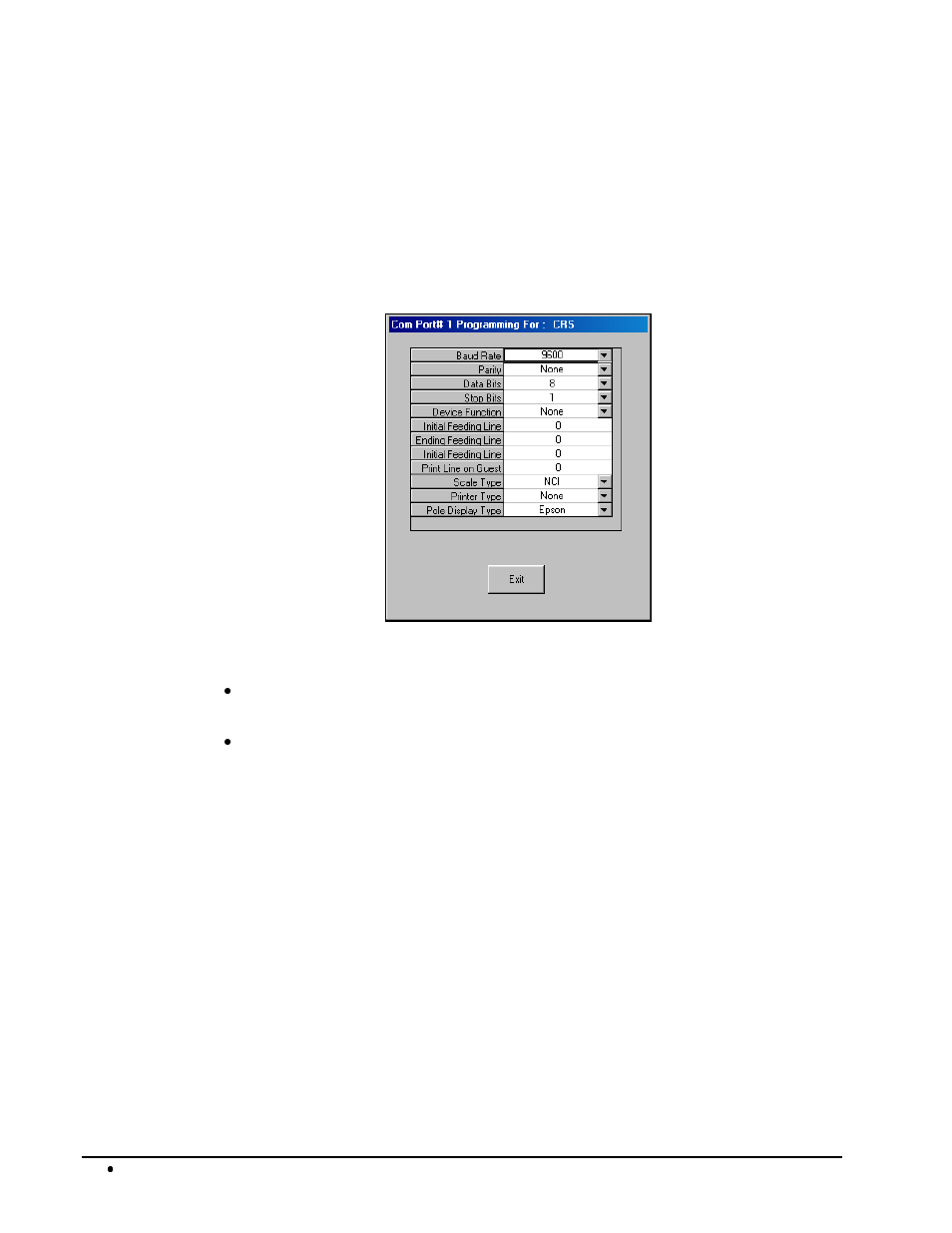 Com port 1 option | Samsung SAM52 User Manual | Page 35 / 74