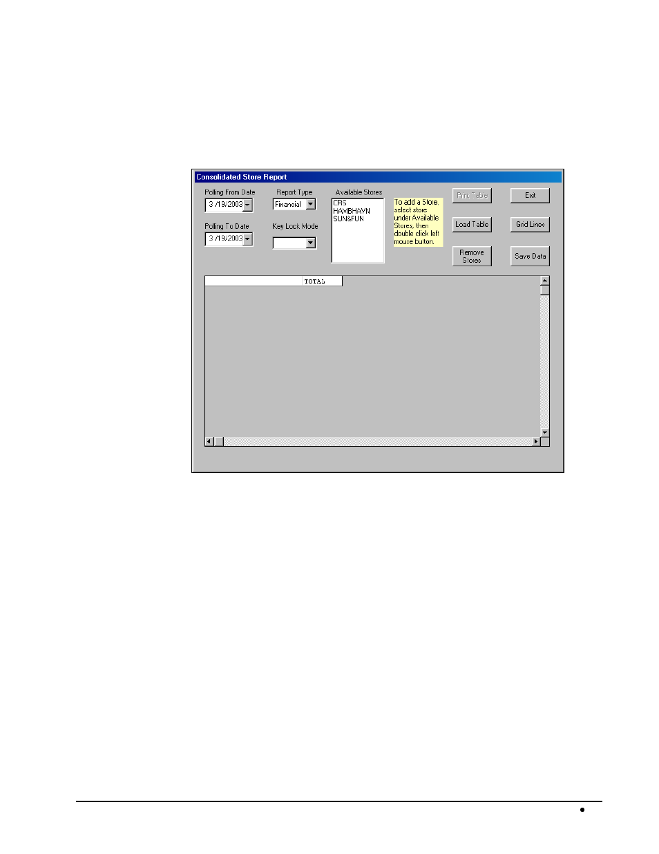 Consolidated store report | Samsung SAM52 User Manual | Page 54 / 74