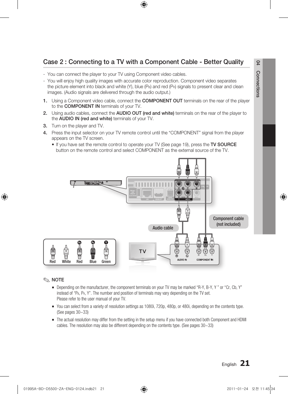 Samsung BD-D5500 User Manual | Page 21 / 74