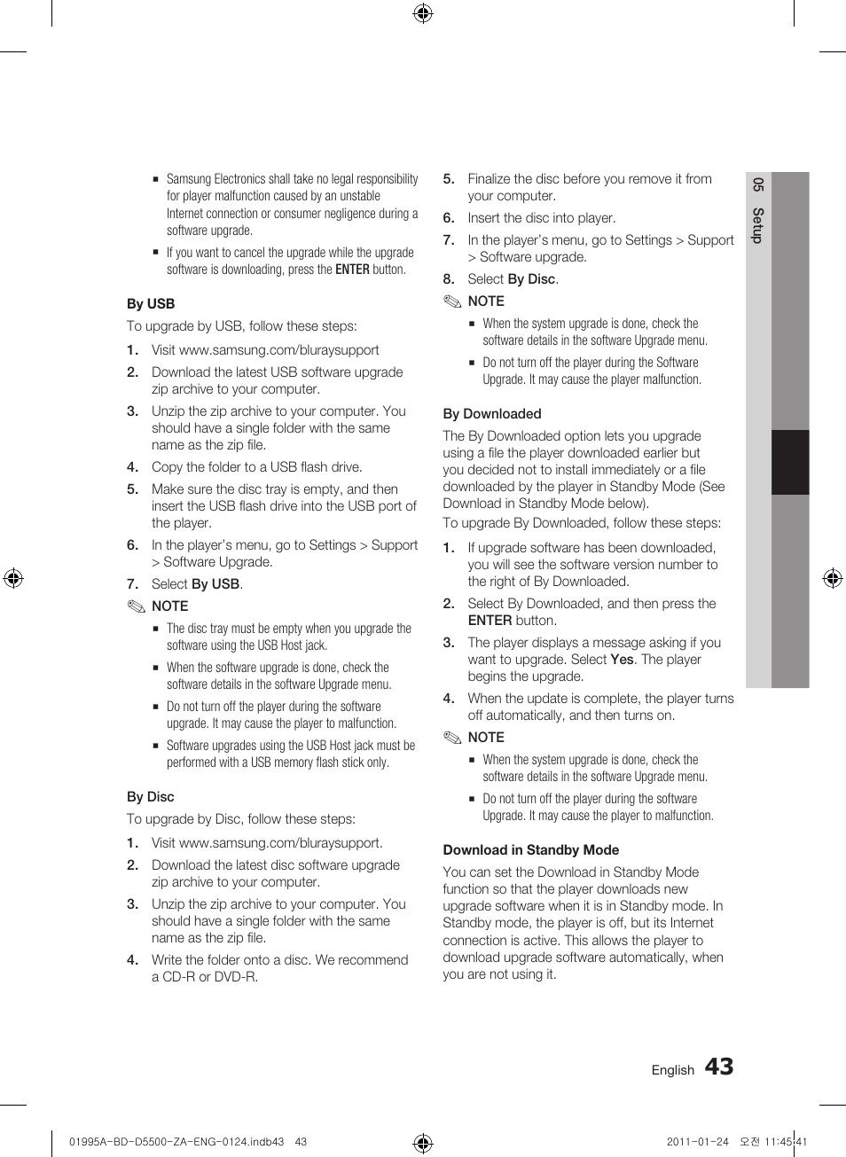Samsung BD-D5500 User Manual | Page 43 / 74