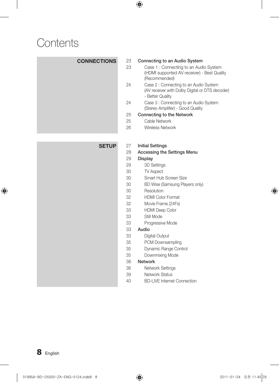 Samsung BD-D5500 User Manual | Page 8 / 74