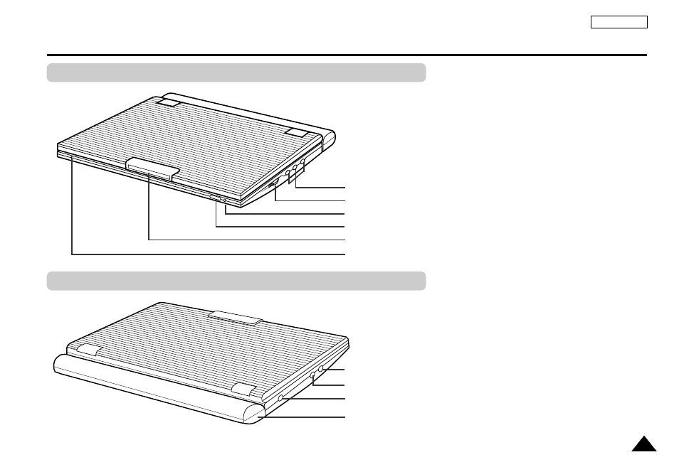 Side views, Description-front panel | Samsung DVD-L1200 User Manual | Page 13 / 65