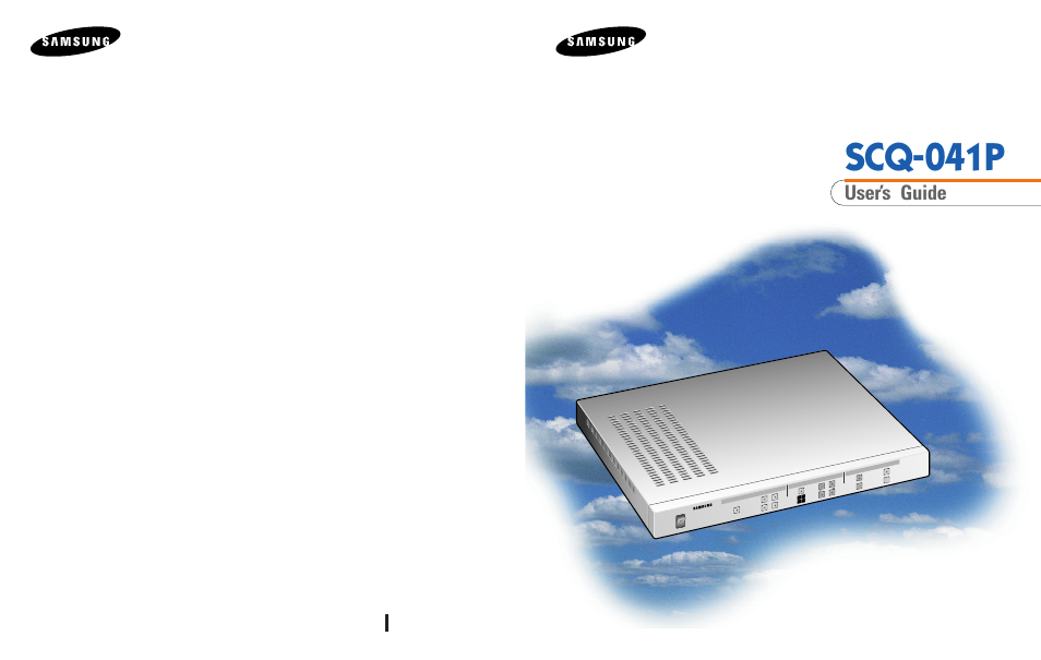 Scq-041p, Digital color quad switcher, User’s guide | Samsung SCQ-041AP User Manual | Page 2 / 49