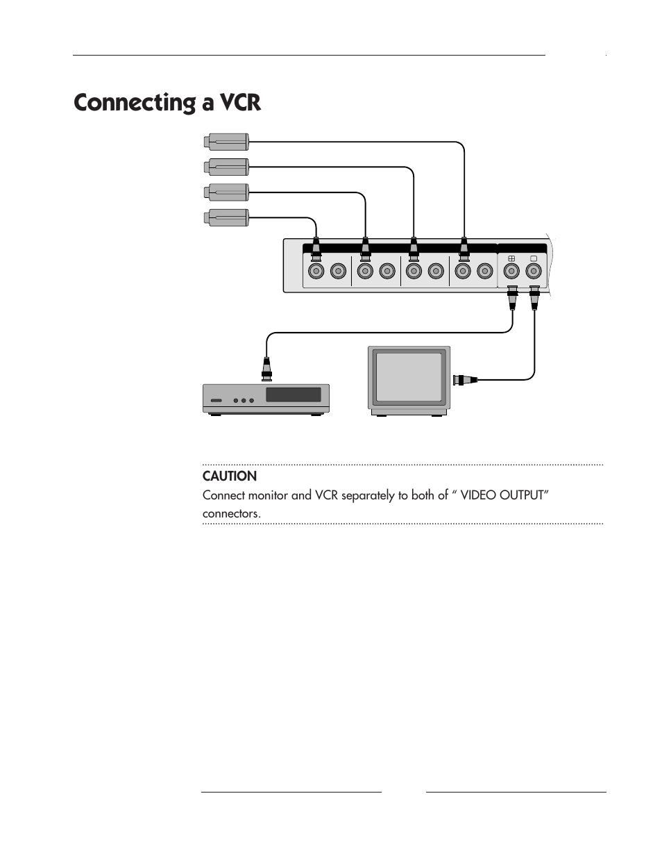 Connecting a vcr, Caution, Chapter 3 | Samsung SCQ-041AP User Manual | Page 25 / 49