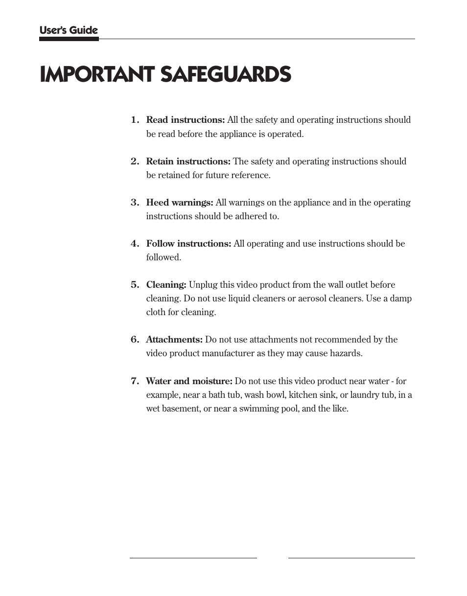 Important safeguards | Samsung SCQ-041AP User Manual | Page 4 / 49
