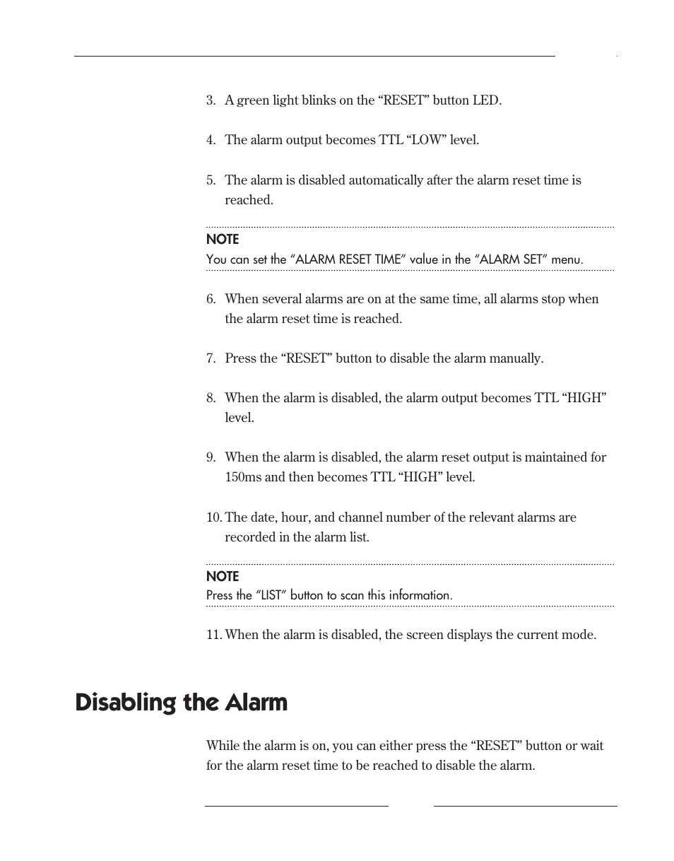 Disabling the alarm | Samsung SCQ-041AP User Manual | Page 41 / 49