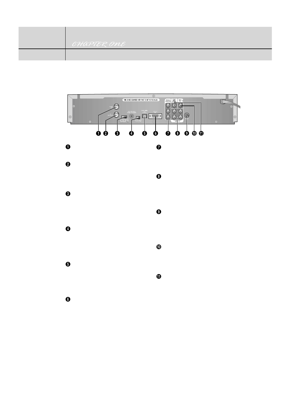 Rear panel jacks, Chapter one connecting the set-top box | Samsung SIR-T150 User Manual | Page 7 / 38