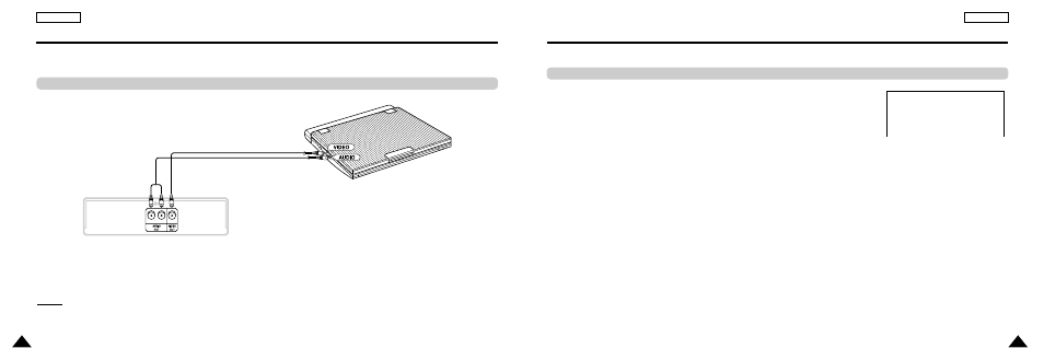 Connecting to an external component (input select), Viewing a video from an external component | Samsung DVD-L200 User Manual | Page 10 / 31