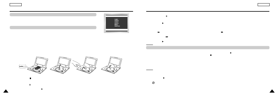 Playing a disc | Samsung DVD-L200 User Manual | Page 15 / 31