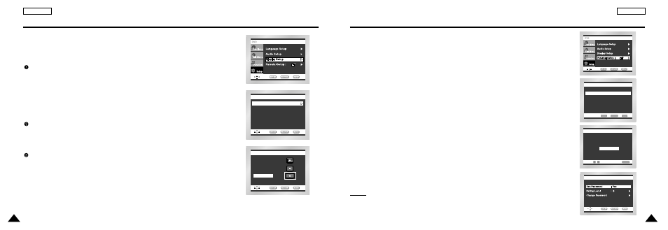 Setting up the parental control, Setting up the display options, English | Samsung DVD-L200 User Manual | Page 26 / 31