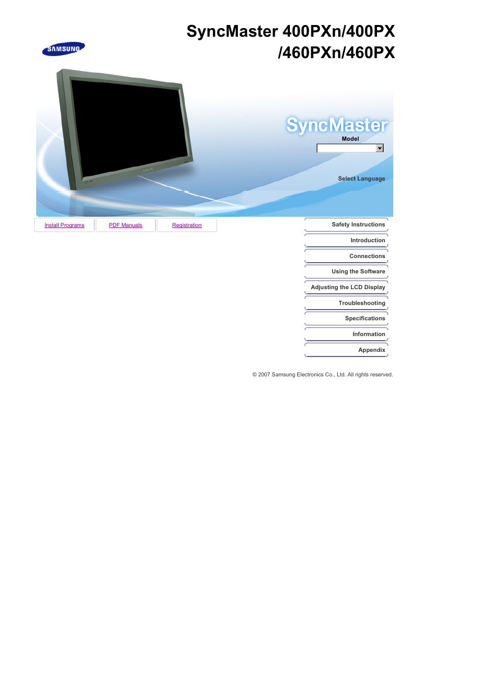 Samsung 400PXn User Manual | 178 pages