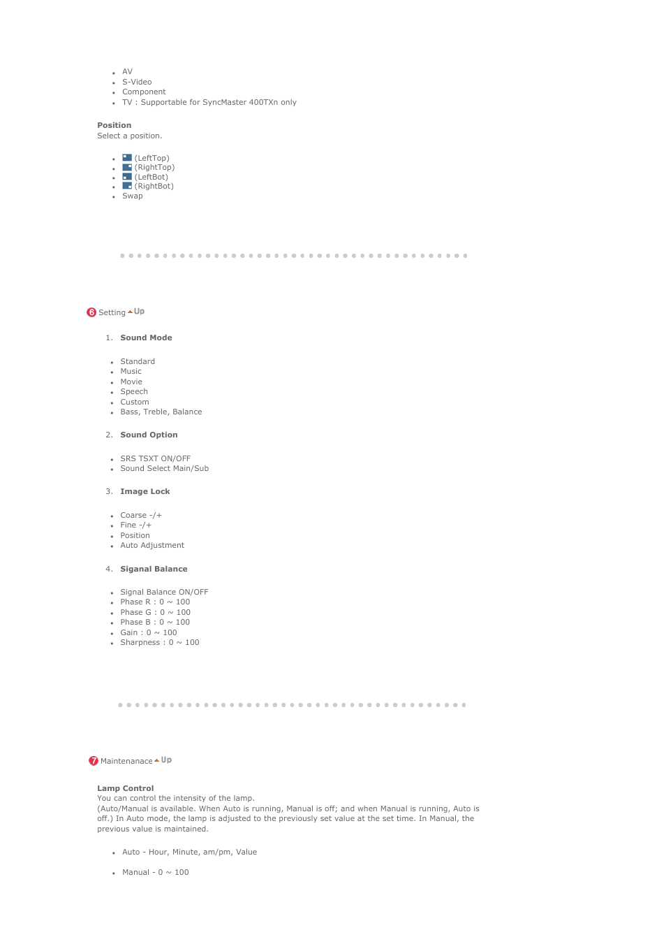 Samsung 400PXn User Manual | Page 102 / 178