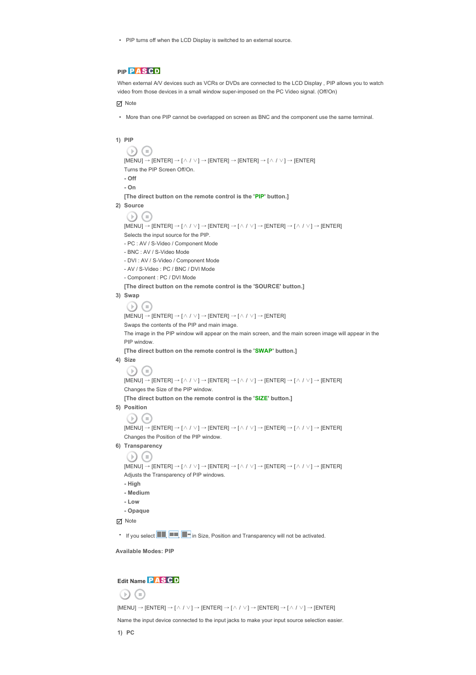 Samsung 400PXn User Manual | Page 119 / 178