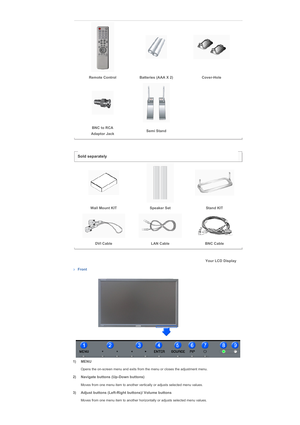 Your lcd display | Samsung 400PXn User Manual | Page 20 / 178