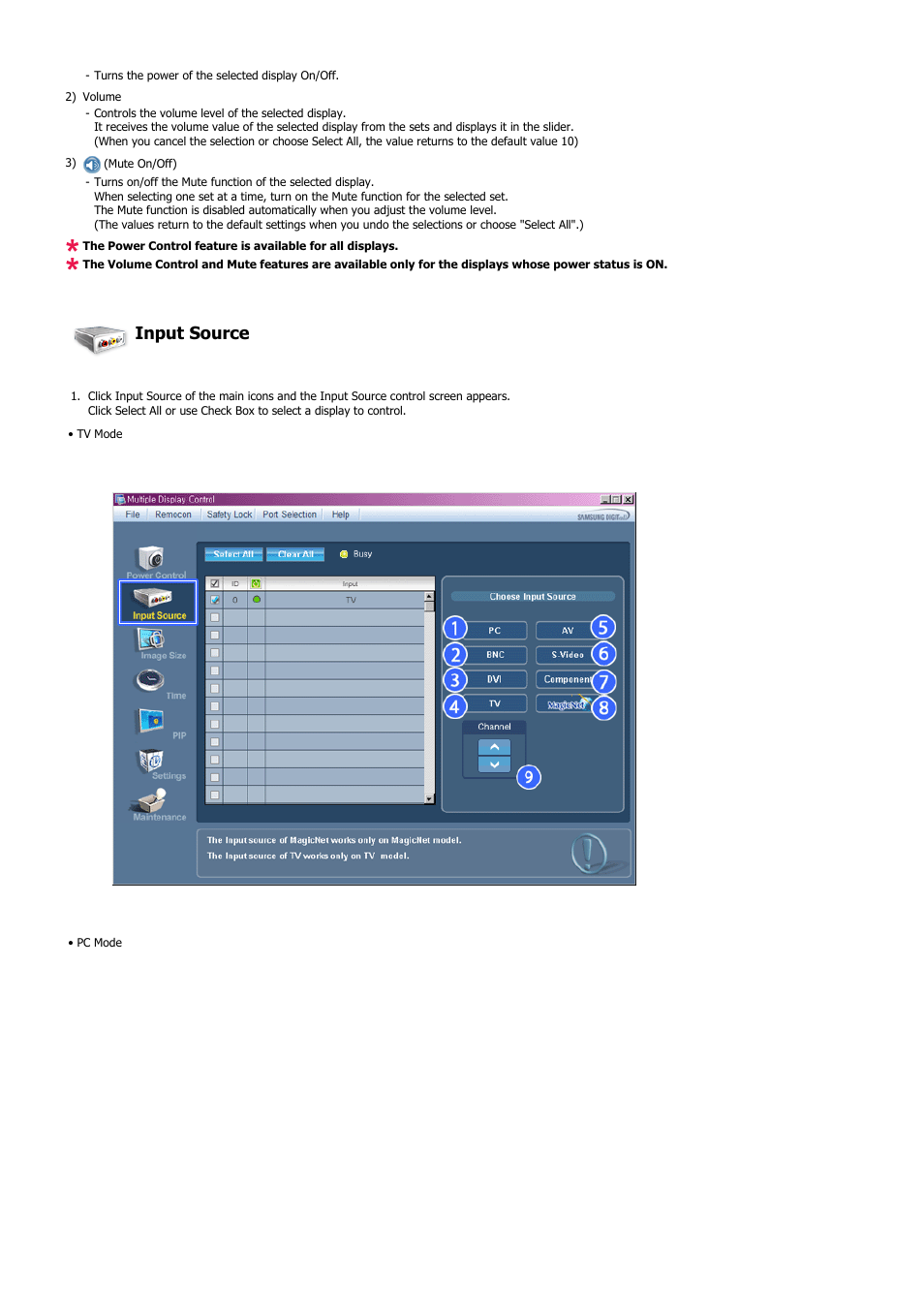 Input source | Samsung 400PXn User Manual | Page 62 / 178