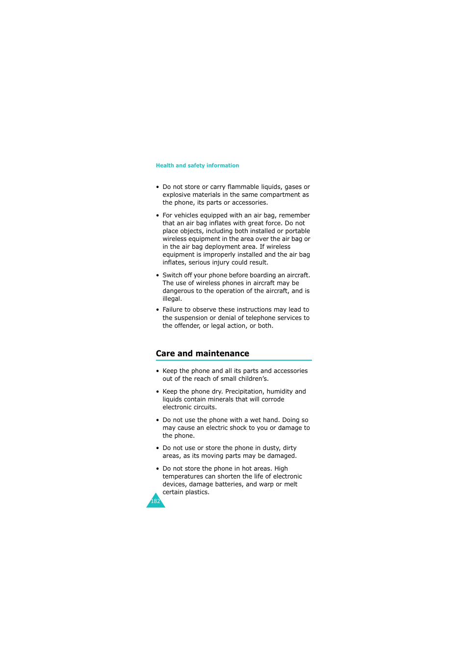 Care and maintenance | Samsung 08/2004 User Manual | Page 183 / 196