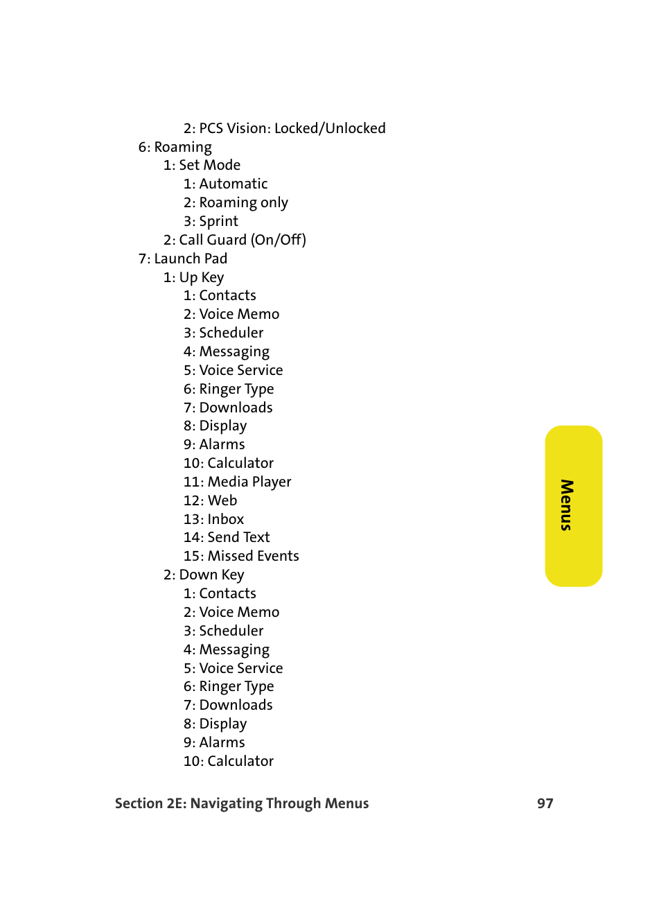 Menus | Samsung MM A880 User Manual | Page 105 / 278