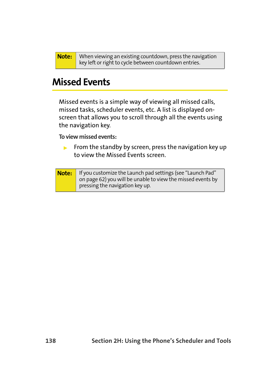 Missed events | Samsung MM A880 User Manual | Page 146 / 278