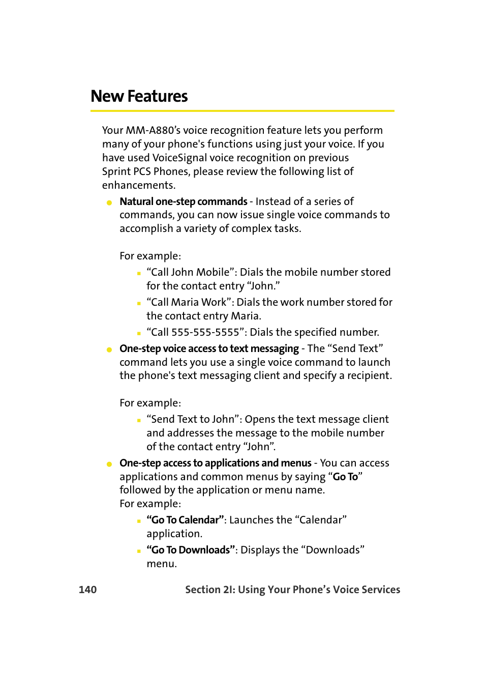 New features | Samsung MM A880 User Manual | Page 148 / 278