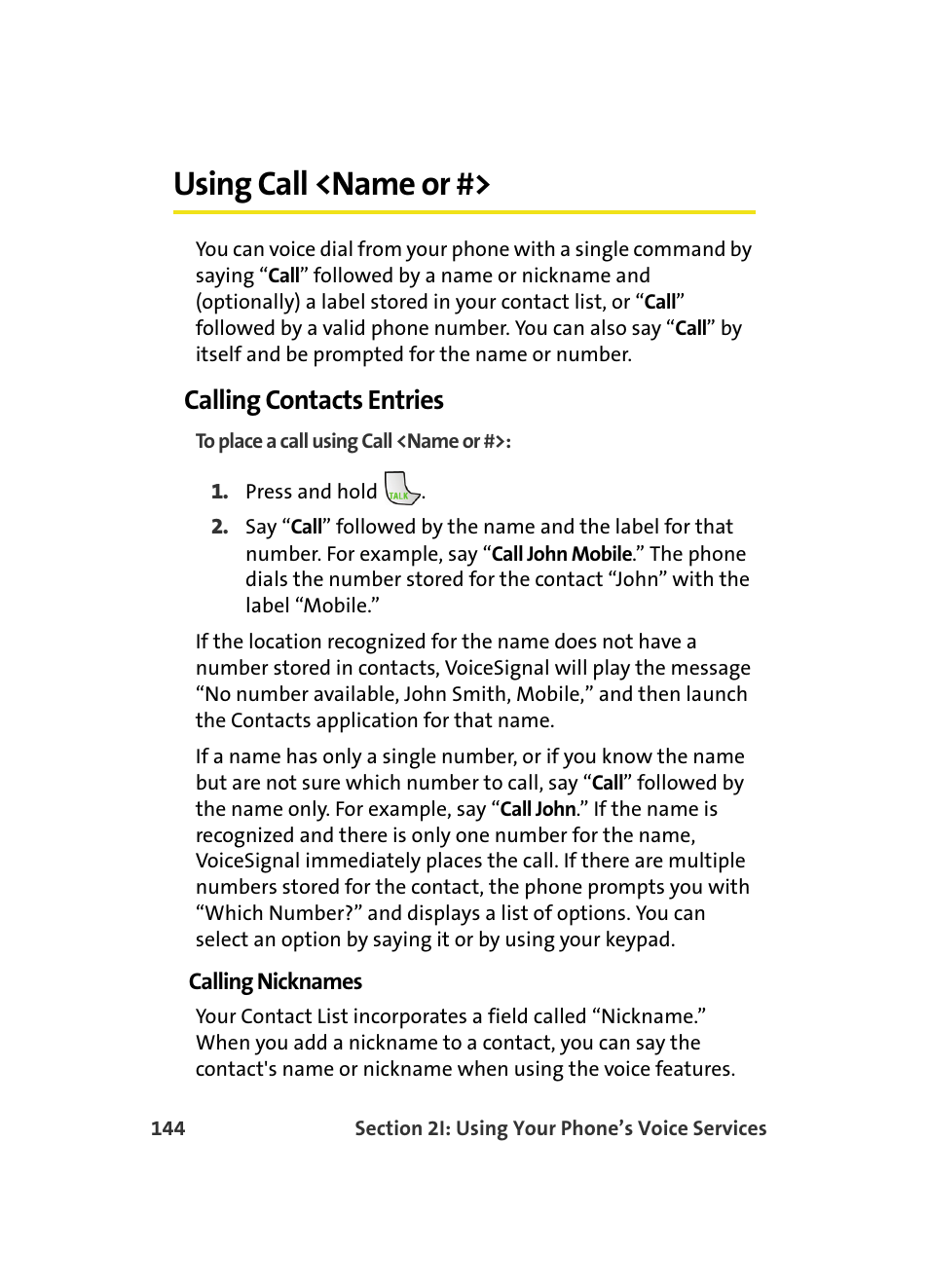 Using call <name or, Calling contacts entries | Samsung MM A880 User Manual | Page 152 / 278