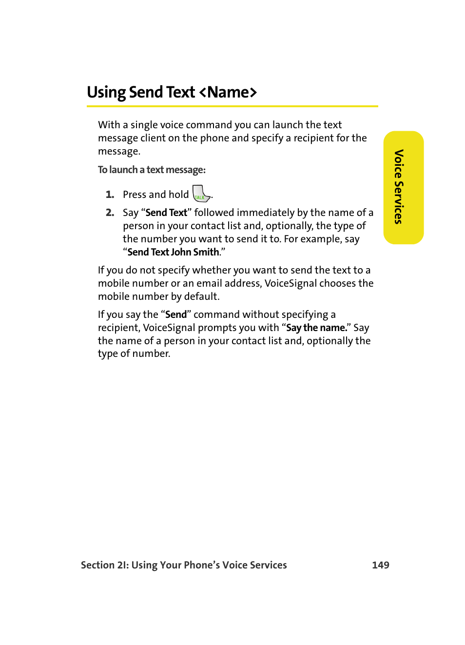 Using send text <name | Samsung MM A880 User Manual | Page 157 / 278
