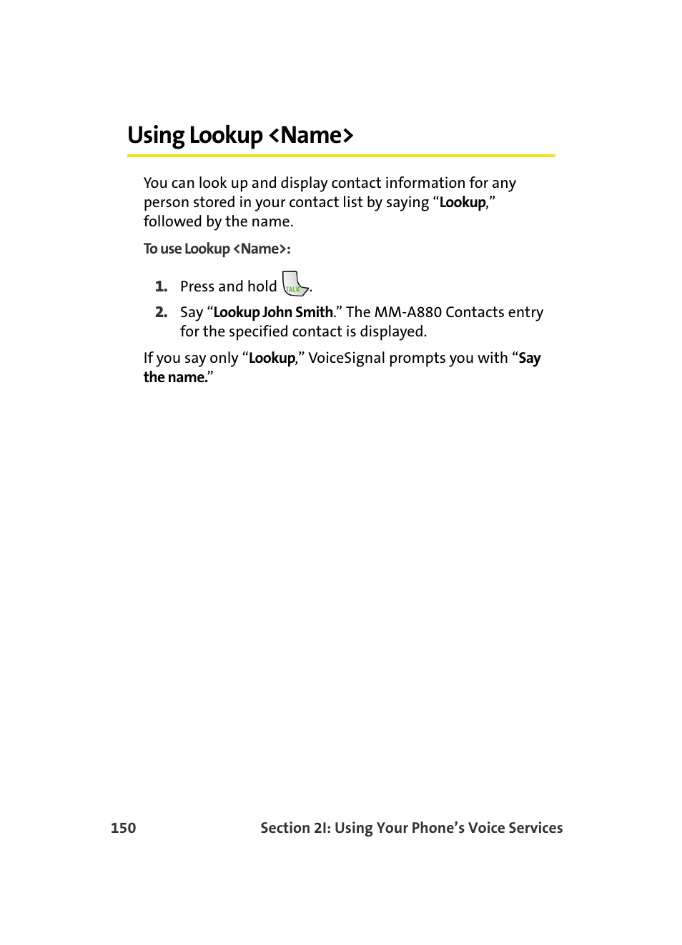 Using lookup <name | Samsung MM A880 User Manual | Page 158 / 278