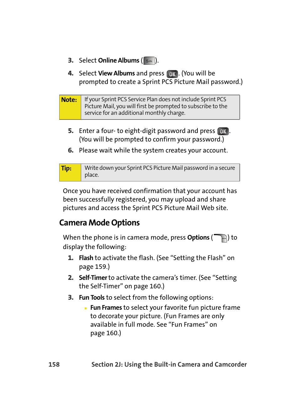 Camera mode options | Samsung MM A880 User Manual | Page 166 / 278