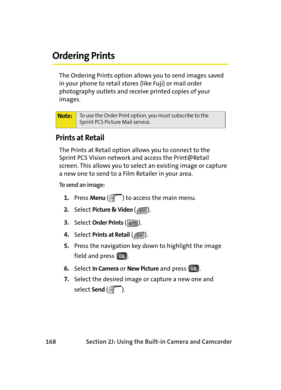 Ordering prints, Prints at retail | Samsung MM A880 User Manual | Page 176 / 278