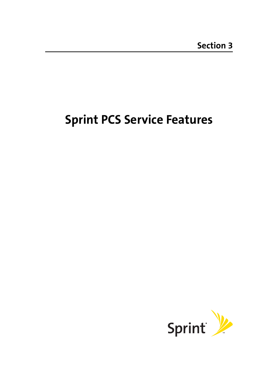 Sprint pcs service features, Section 3: sprint pcs service features | Samsung MM A880 User Manual | Page 203 / 278