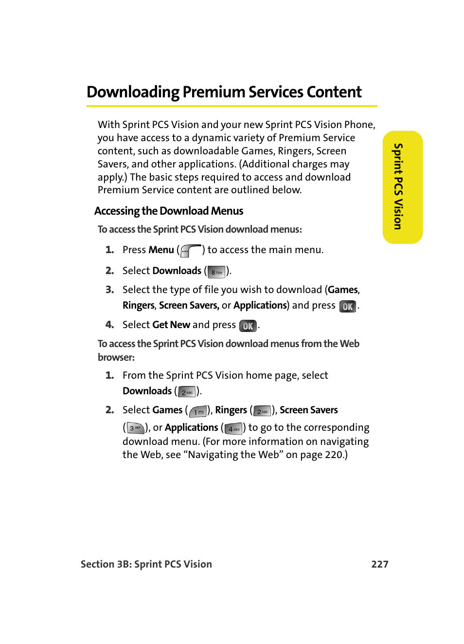 Downloading premium services content | Samsung MM A880 User Manual | Page 235 / 278