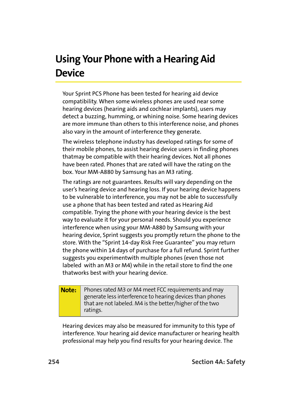 Using your phone with a hearing aid device | Samsung MM A880 User Manual | Page 262 / 278