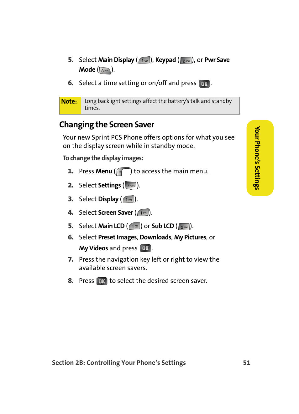 Changing the screen saver | Samsung MM A880 User Manual | Page 59 / 278
