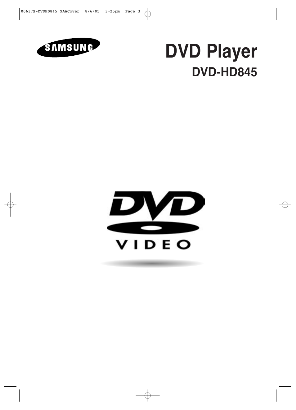 Samsung DVD-HD845 User Manual | 62 pages