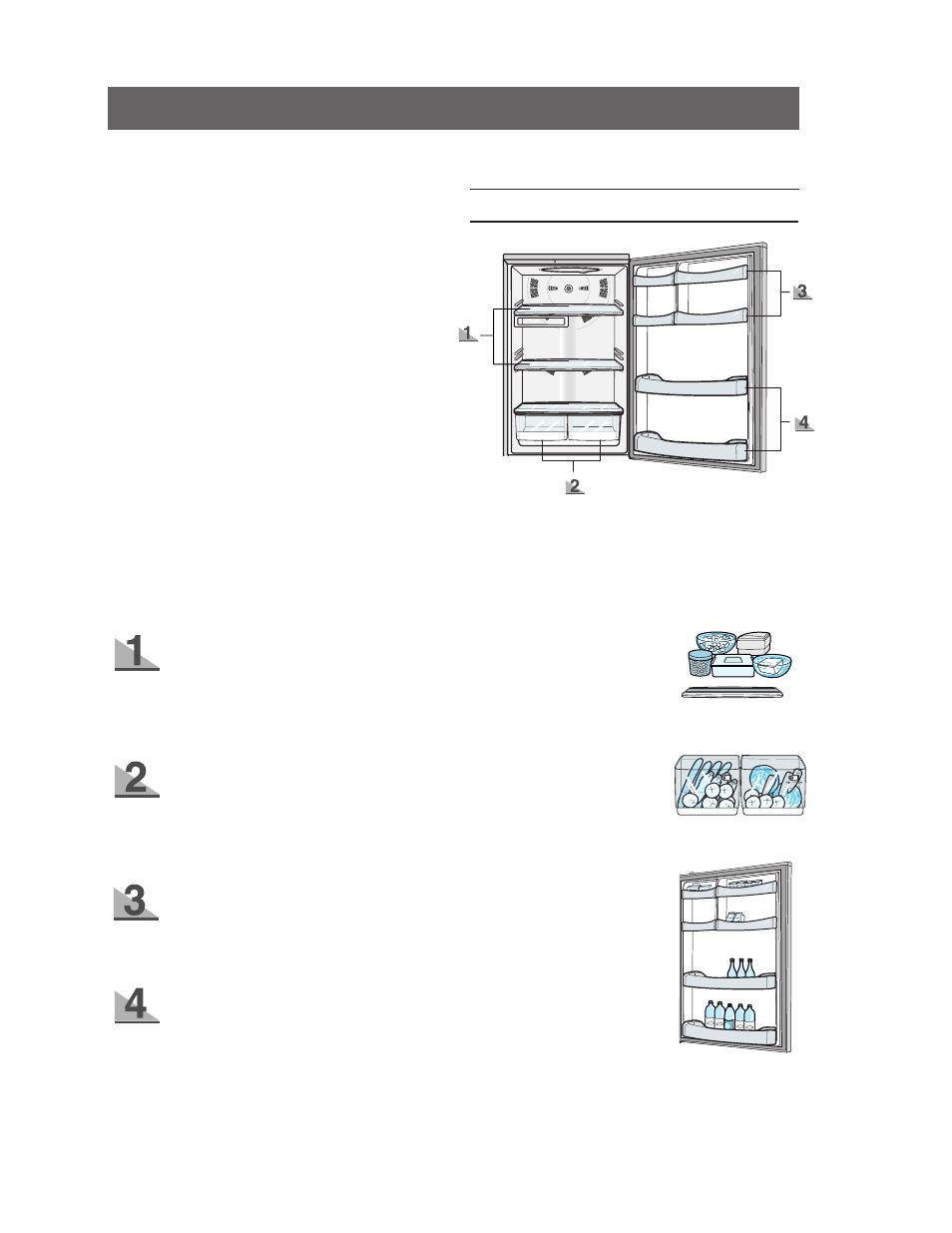 Storing food in the refrigerator or freezer, A. refrigerator | Samsung RB2055SL User Manual | Page 9 / 14