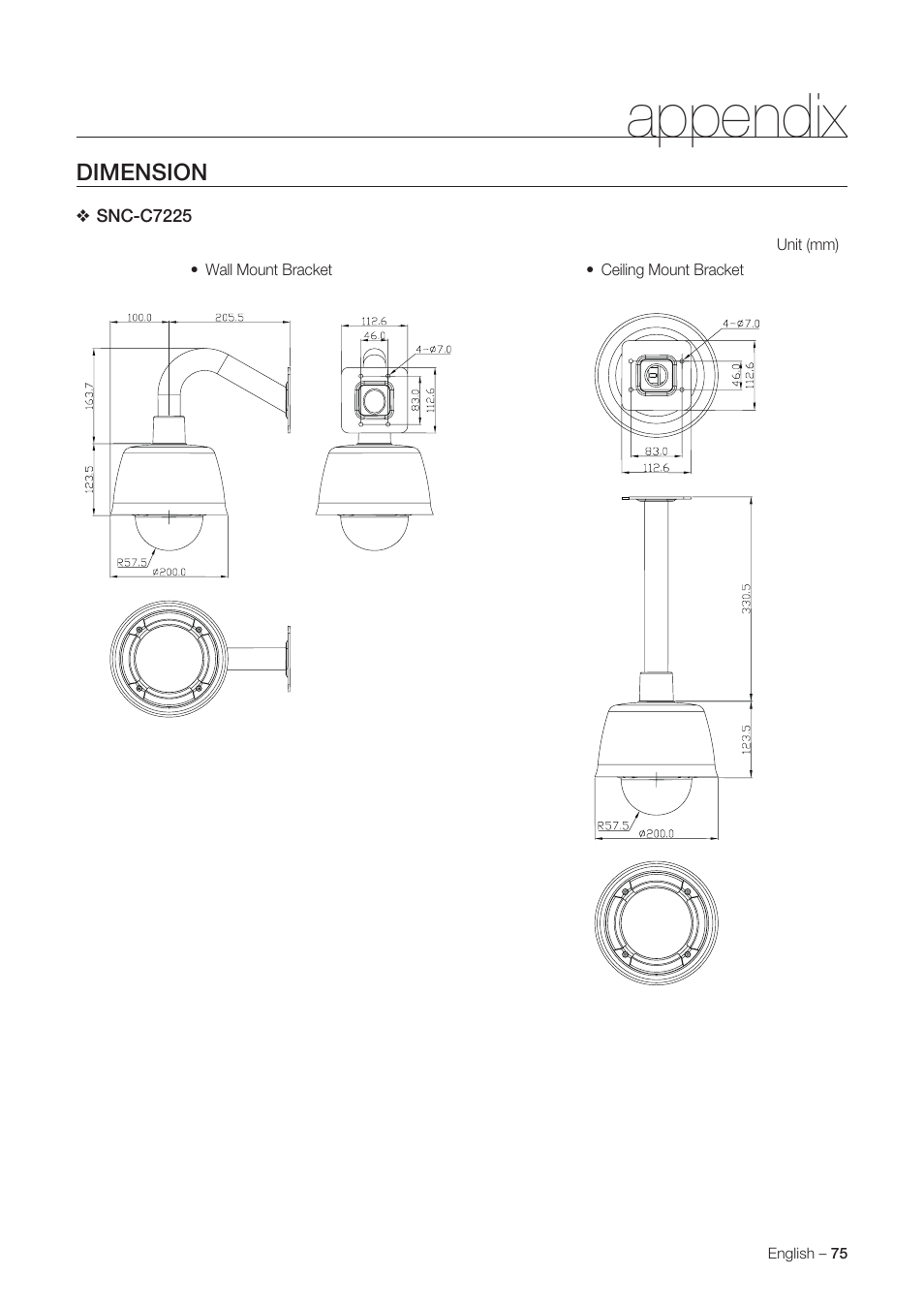 Appendix | Samsung SNC-C6225 User Manual | Page 75 / 76