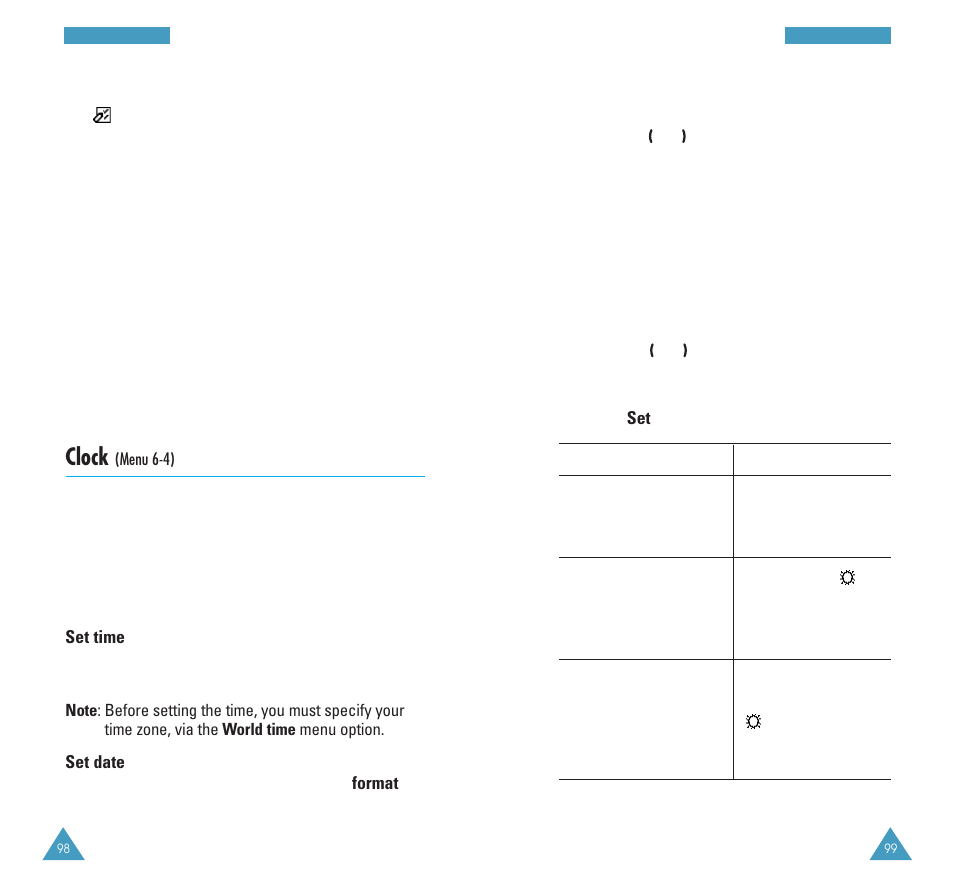 Clock | Samsung GH68-03213A User Manual | Page 51 / 82