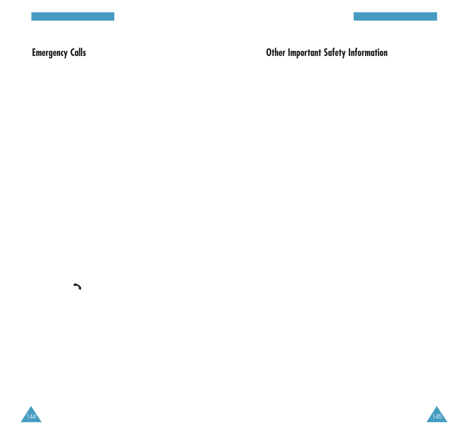 Other important safety information, Emergency calls | Samsung GH68-03213A User Manual | Page 75 / 82