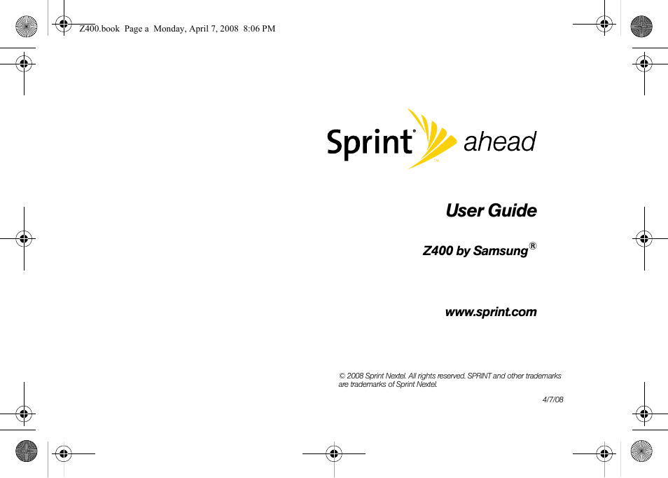 Samsung Z400 User Manual | 213 pages